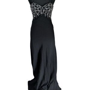Dancing Queen USA Beaded Sweetheart Prom Gown Black Goth Formal Dress S